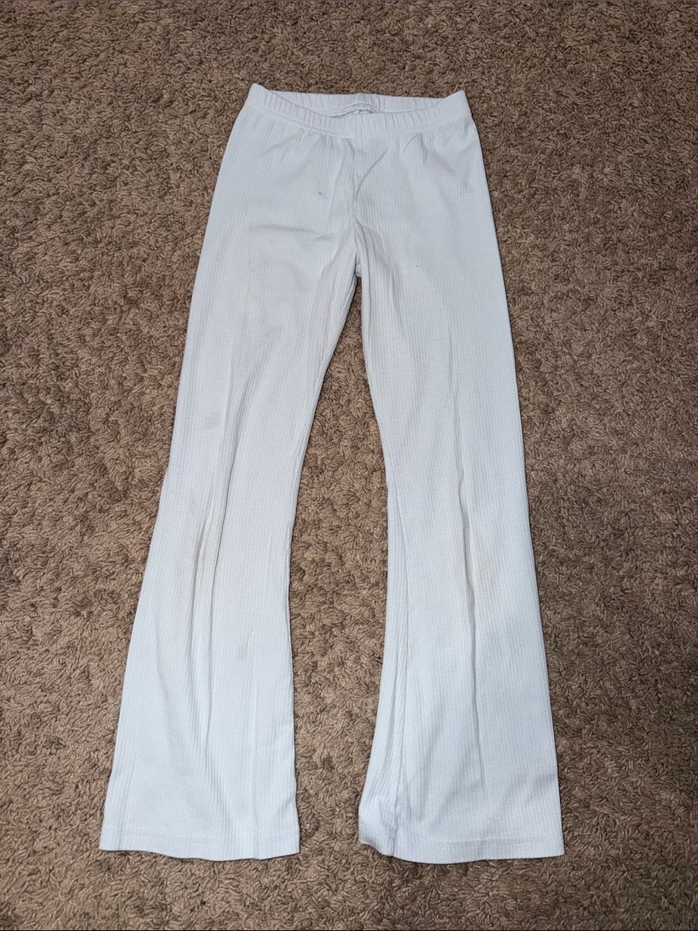 Old Navy White Girls Ribbed Flared Leggings
